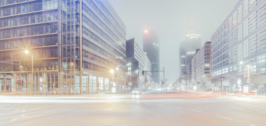 Berlin Potsdamer Platz Nebel