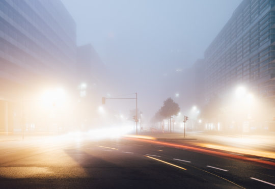 Berlin Potsdamer Platz Nebel